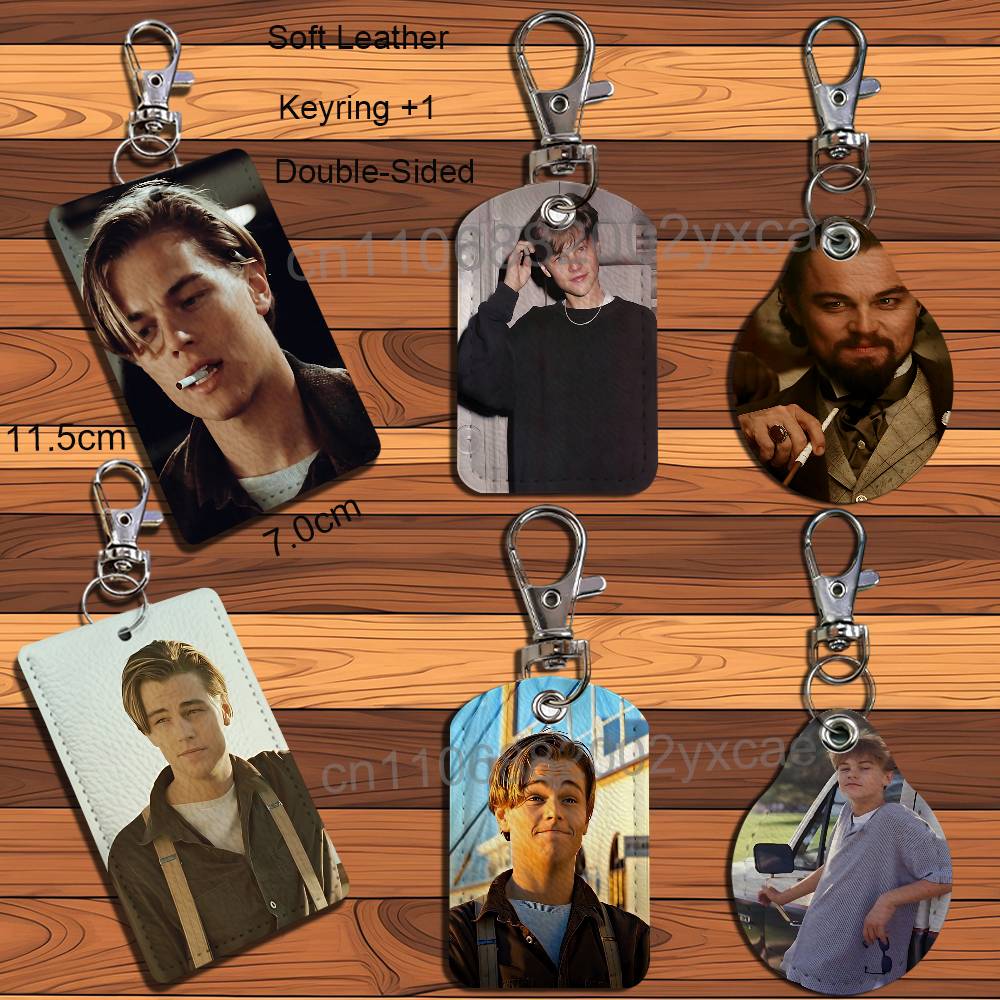 Lanyard Badge Holder - Make it count Leonardo DiCaprio พวงกุญแจหนังพร้อมสายคล้องคอ