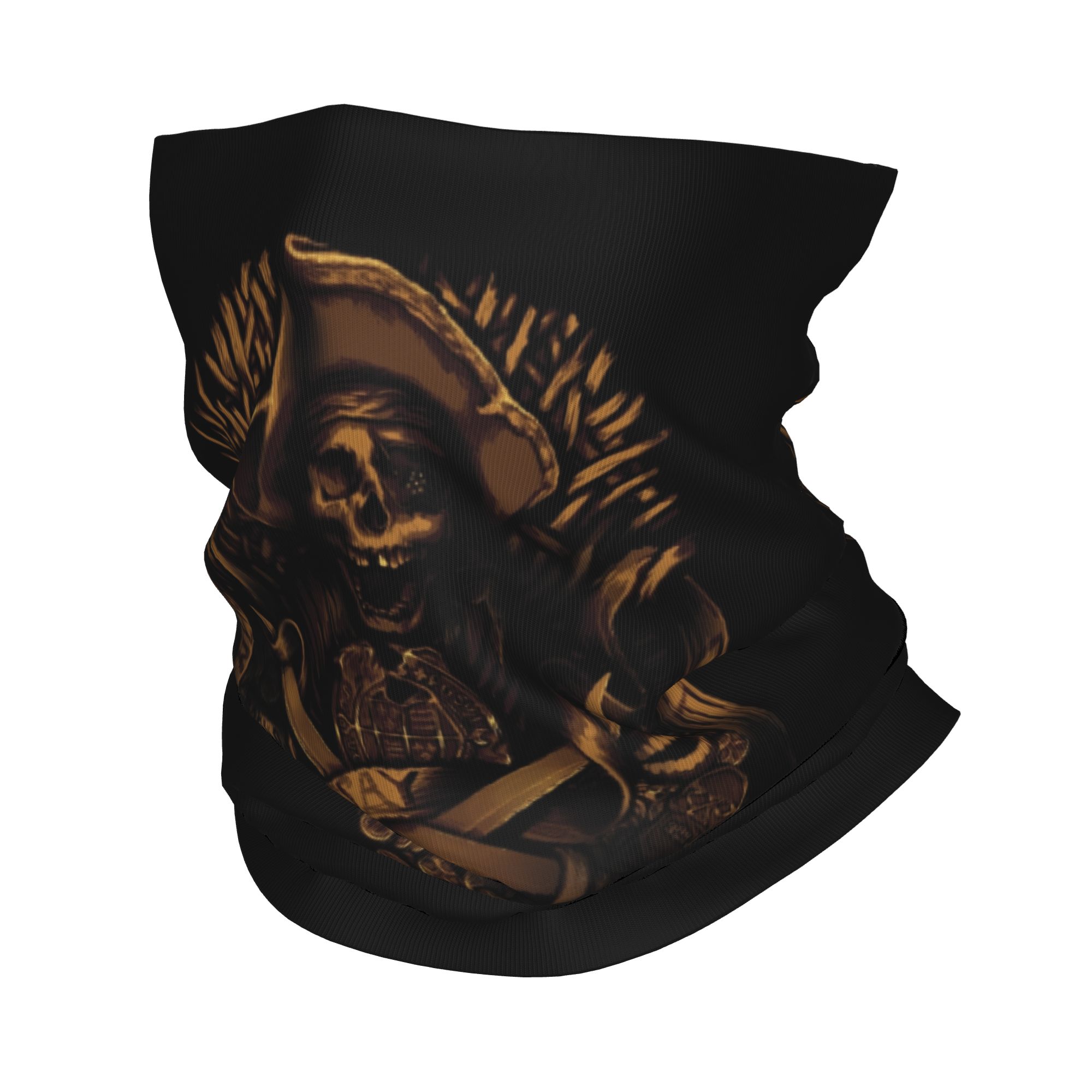 Neck Warmer Tube - ผ้าพันคอแบบท่อสำหรับฤดูหนาวลายกะโหลกโจรสลัด Never Say Die สำหรับผู้หญิงและผู้ชาย ผ้าปิดหน้า