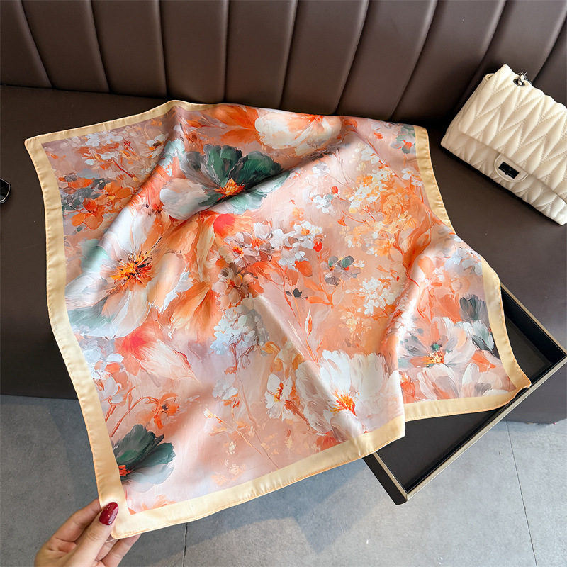 ผ้าพันคอไหมพิมพ์ลายดอกไม้ใหม่ป - Ascot Neck Scarf บทวิจารณ์และราคา