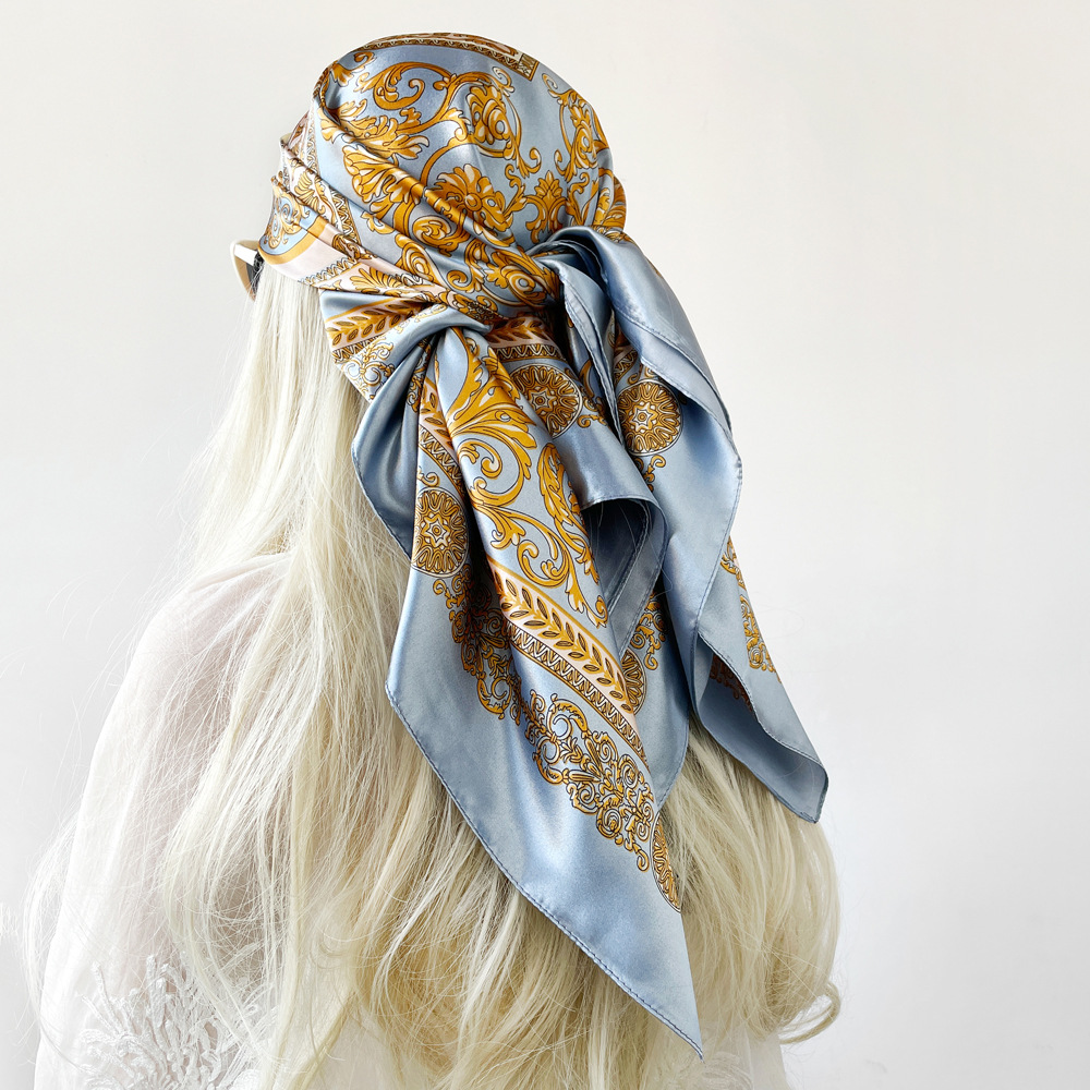 ผ้าพันคอไหมซาตินทรงสี่เหลี่ยมส - Silk Neck Scarf บทวิจารณ์และราคา