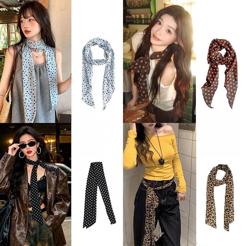 ผ้าพันคอไหมลายจุดและลายดอกไม้  - Silk Neck Scarf บทวิจารณ์และราคา