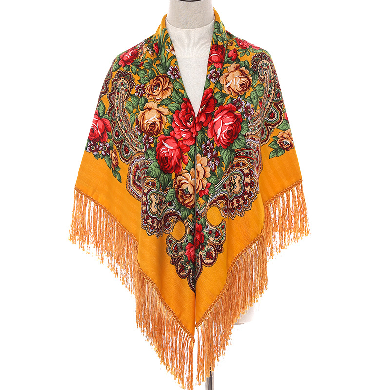135*135ซม.ผู้หญิงสไตล์รัสเซียผ - Bandana Cotton บทวิจารณ์และราคา