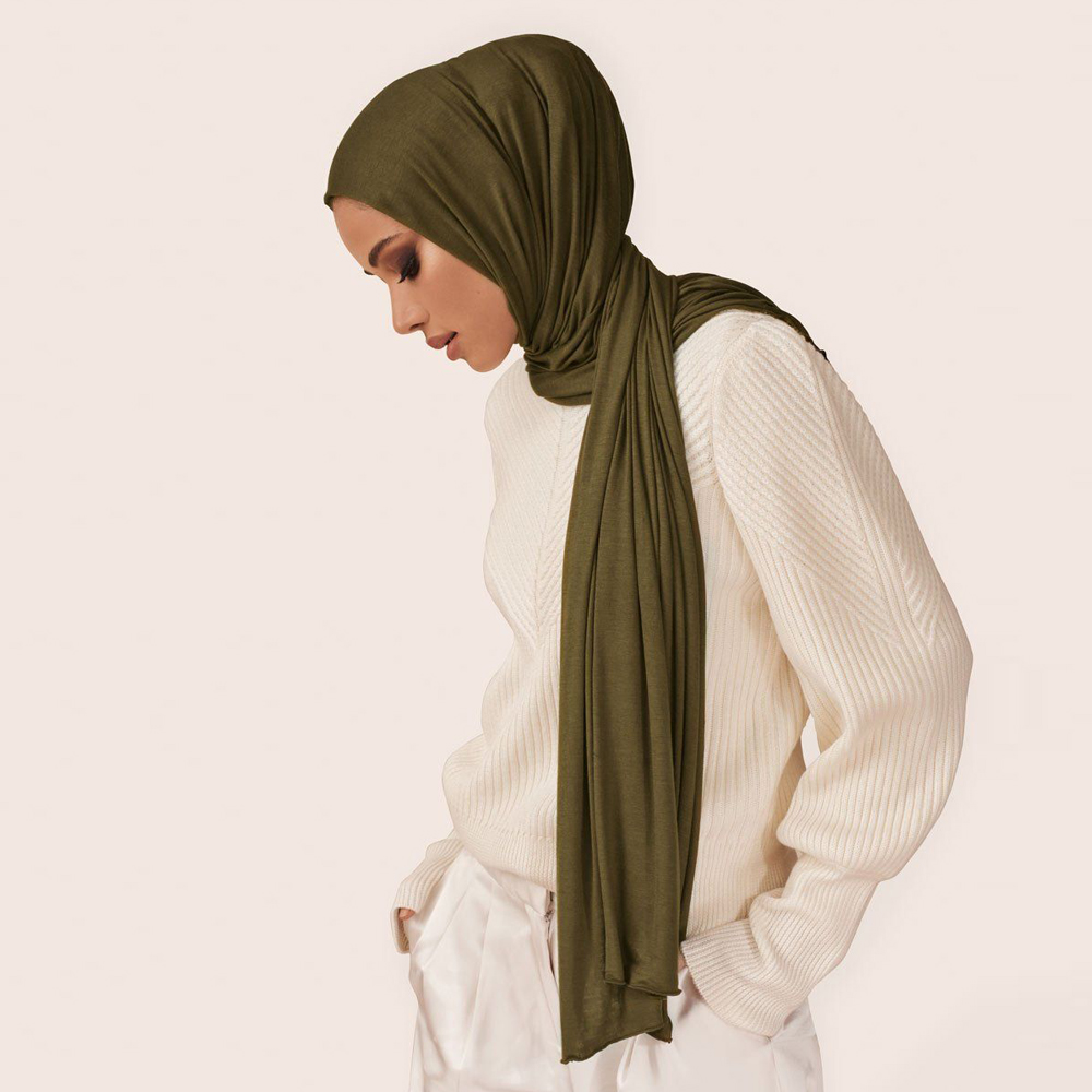 แฟชั่นModal Hijabผ้าพันคอยาวมุ - Bandana Cotton บทวิจารณ์และราคา