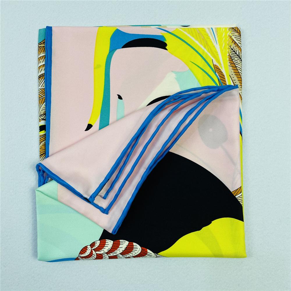90ซม.Parrotผ้าไหมยี่ห้อผ้าพันค - Scarf Silk Square บทวิจารณ์และราคา